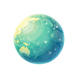 艺术风格地球星球图像