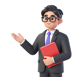 商务男士手持文件微笑