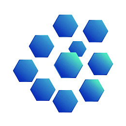蓝色六边形图案构成的抽象图形