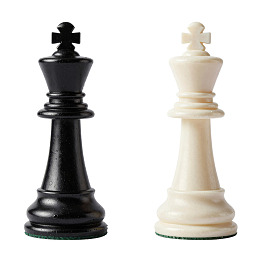 黑白国际象棋王棋子对比