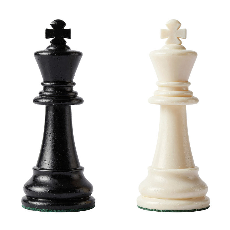 黑白国际象棋王棋子对比