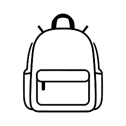 简洁线条风格背包图标