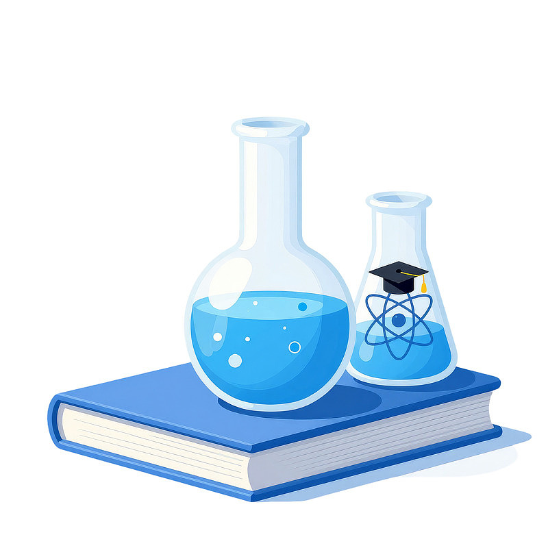 书本上的化学实验瓶图片