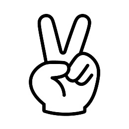 手绘和平手势图标图片