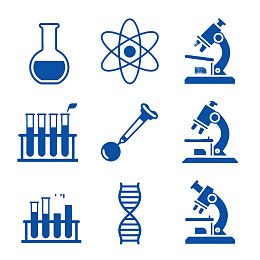科学实验相关图标集合
