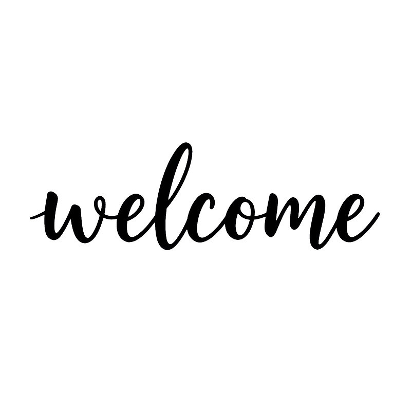 手写体英文单词'welcome'