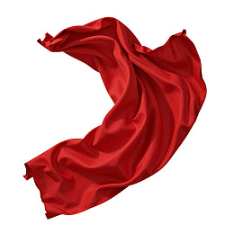 红色丝绸飘带图片