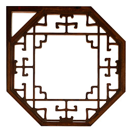 中式木质窗格设计图片