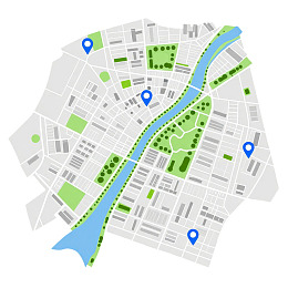城市河流公园分布地图