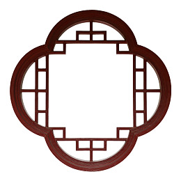 中式木质镂空窗格设计