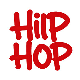 红色涂鸦风格的HIP HOP艺术字