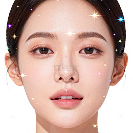星光点缀美女特写美容宣传图
