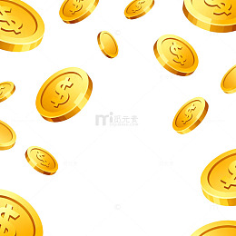 卡通金币背景图