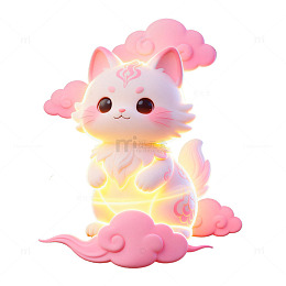 梦幻卡通猫咪插画