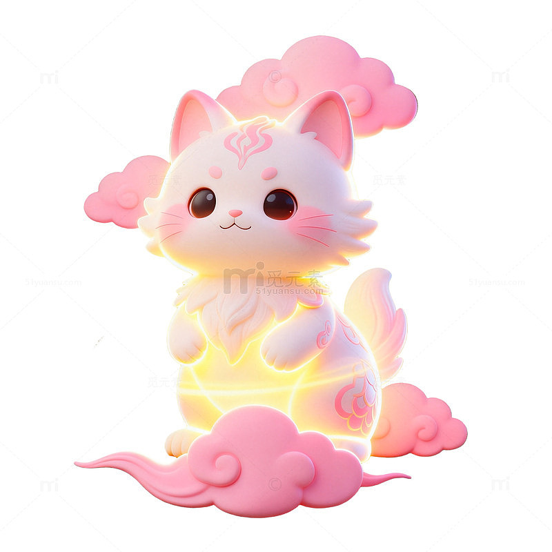 梦幻卡通猫咪插画