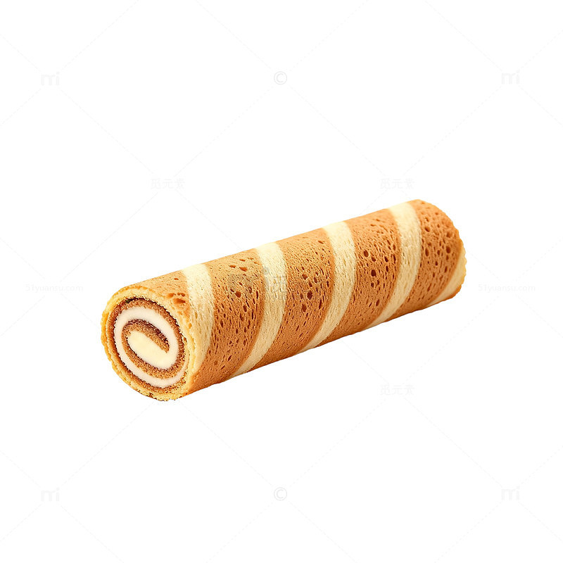 奶油夹心蛋糕卷美食片