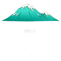 卡通风格山峰图案设计元素