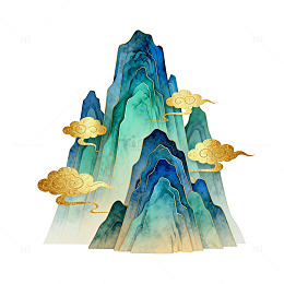 山水云彩画