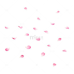 粉色花瓣飘落图案