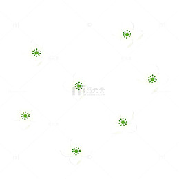 简约白色花朵图案设计元素