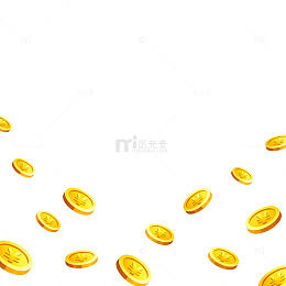 金币散落财富背景