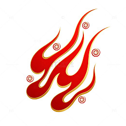 火焰图案艺术图标设计素材
