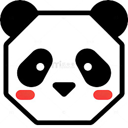 卡通熊猫头像设计元素