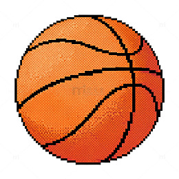 像素风篮球图标设计素材