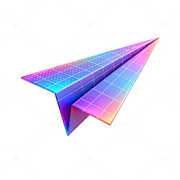 科技风几何纸飞机矢量图