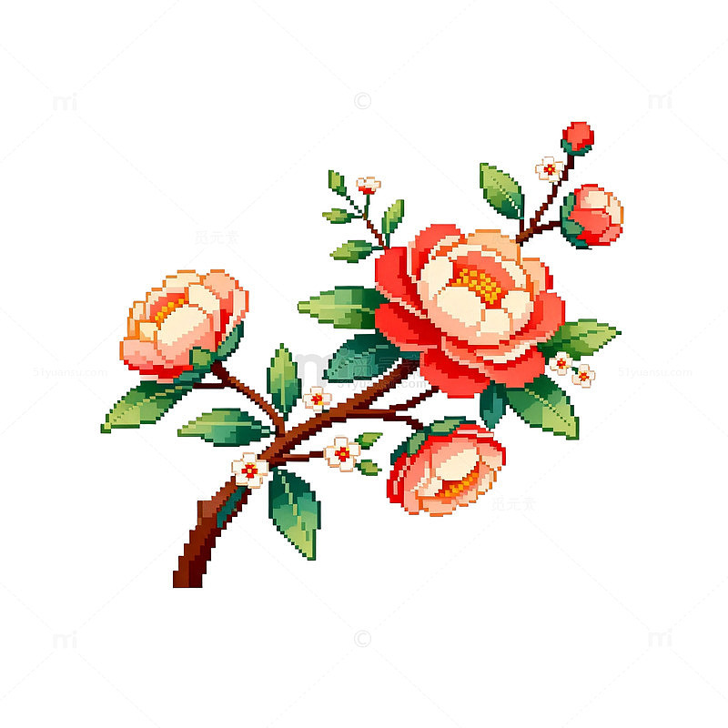 传统中国风花卉插画