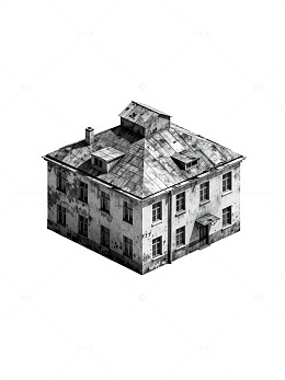 老旧房屋三维建模图