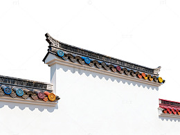 中国传统建筑屋檐特写