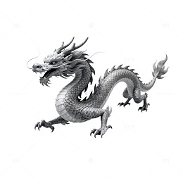 中国龙水墨画