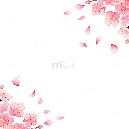 樱花飘落春天背景设计