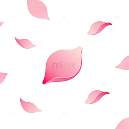 粉色花瓣图案设计素材