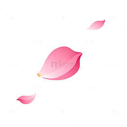 粉色花瓣漂浮装饰图案