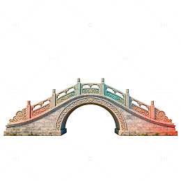 古典拱桥建筑模型