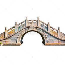 古典拱桥装饰图案建筑素材