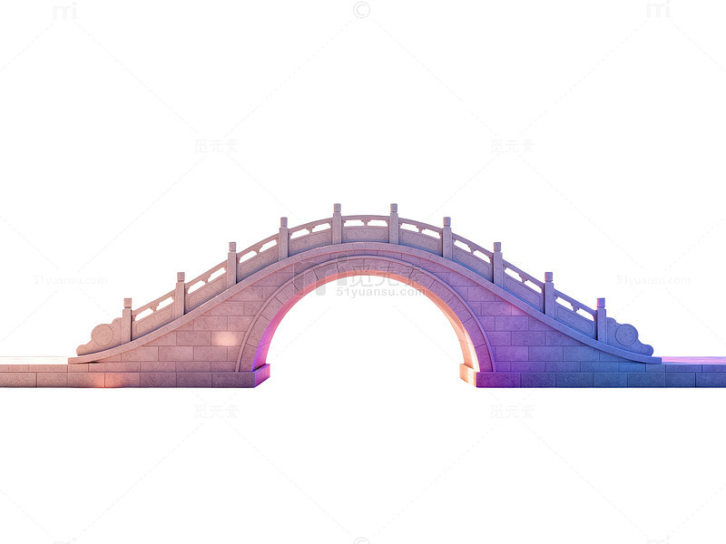 梦幻拱桥建筑效果图