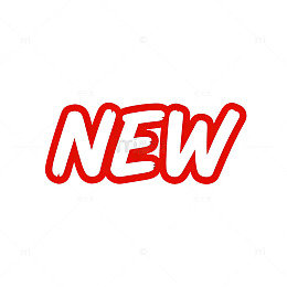 红色简约new标志设计素材