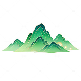 中国风山水画矢量图素材