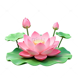 卡通荷花图案设计元素