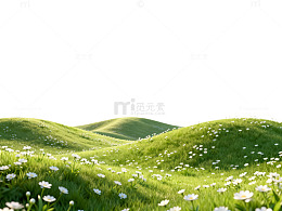 清新草原风光插画