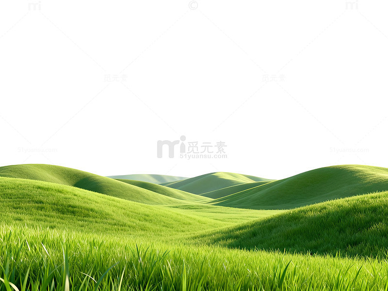 绿色山丘风光