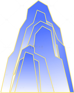 蓝色山峰剪影矢量图案