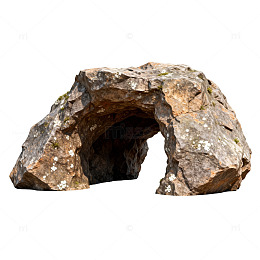 天然岩石山洞模型