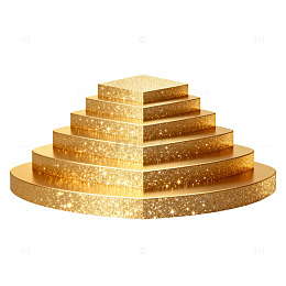 金色闪耀阶梯展示台