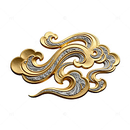 金色云纹装饰图案