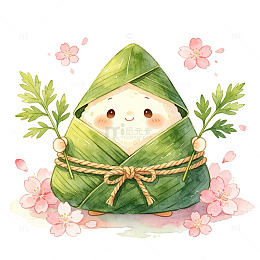 可爱卡通粽子插画