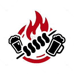 烧烤啤酒餐饮 LOGO 图标